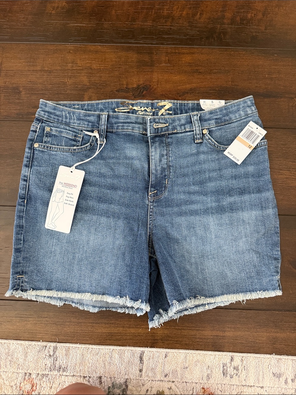 Seven7 Women’s Denim Cutoff Shorts in Blue